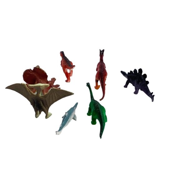 Vtg Miniature Dinosaur Set of 8 Imaginative Educational Play - Picture 4 of 10